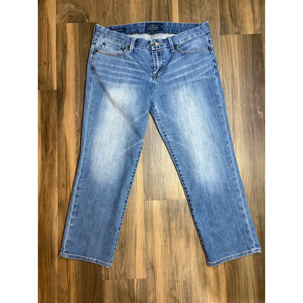 Lucky Brand Womens Jeans Midrise Straight Leg  Cropped Medium‎ Wash Sashico